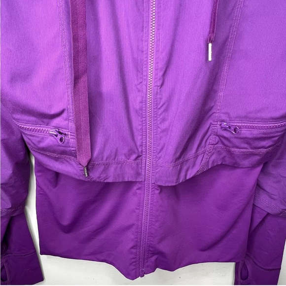 Lululemon Seek the Peak Jacket Scuba Tunic Crop Zip  Coat Gym Yoga Sport Purple - Picture 10 of 13